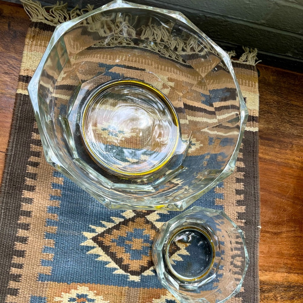 Godinger, Crystal and Silverplate Bowl and Sauce Bowl